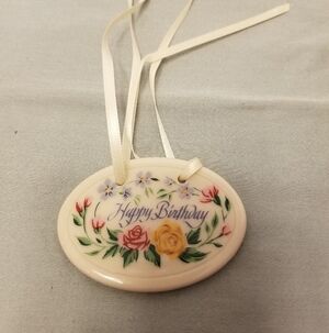 Vintage Longaberger Basket Happy Birthday Tie-on NEVER Used